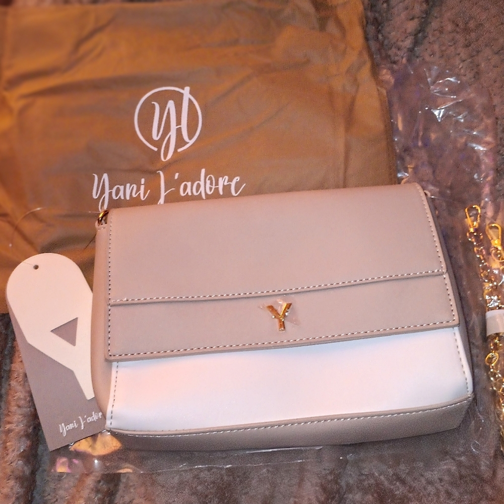 NWT Yani J'Adore Neutral Colorblock Purse